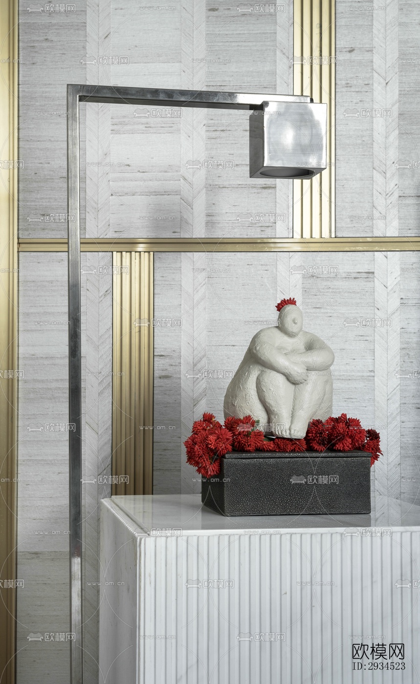 新中式平层效果图下载（渲染图17）