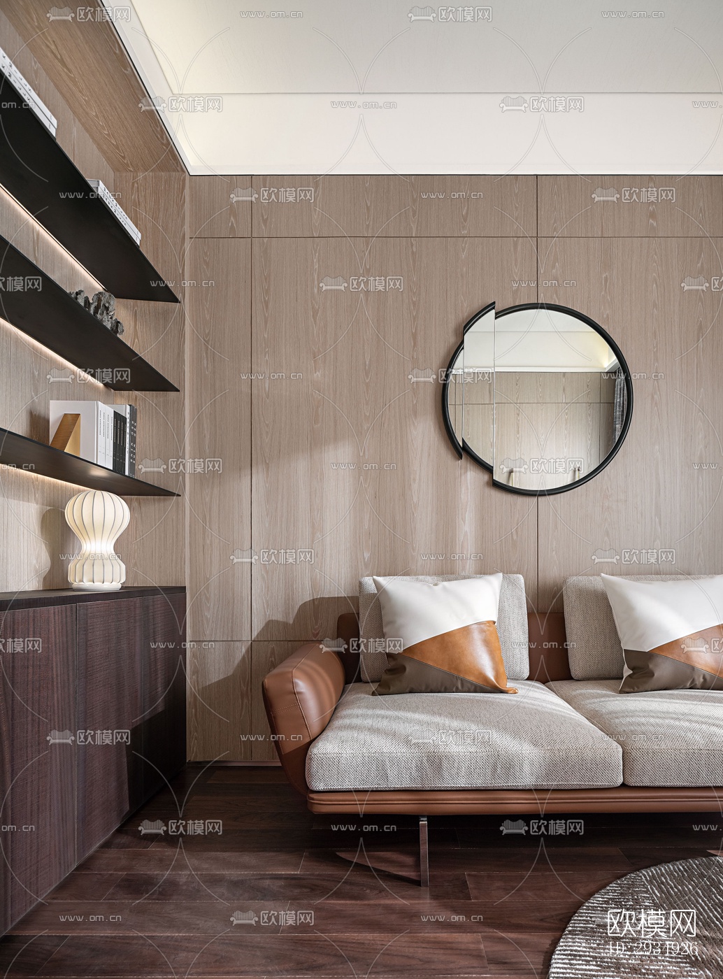 现代平层效果图下载（渲染图13）