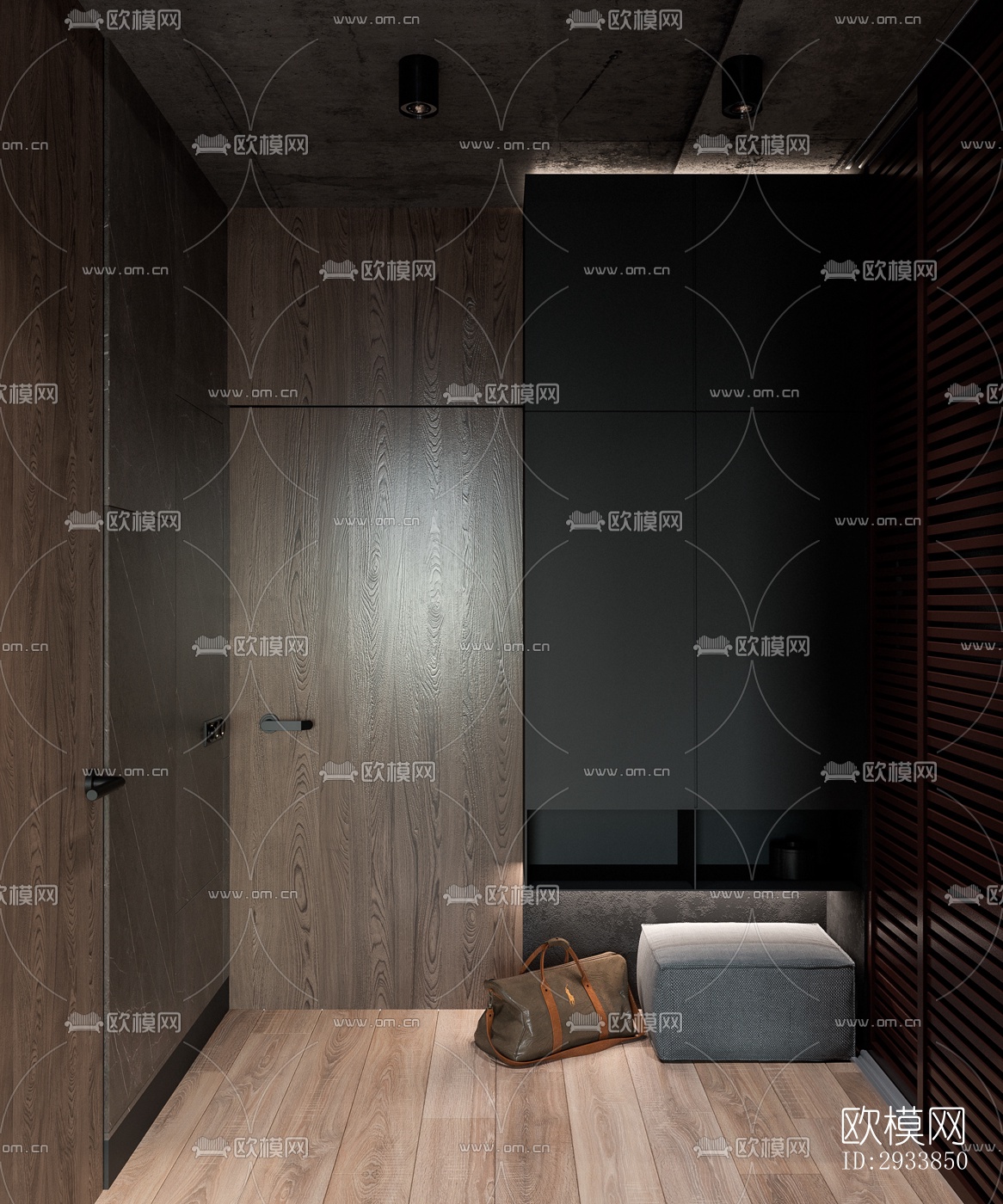 高级灰公寓效果图下载（渲染图6）