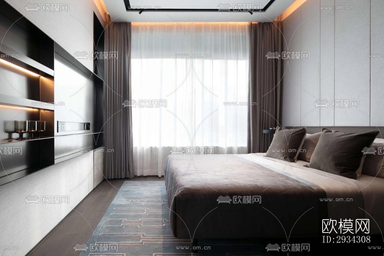 现代复式效果图下载（渲染图10）