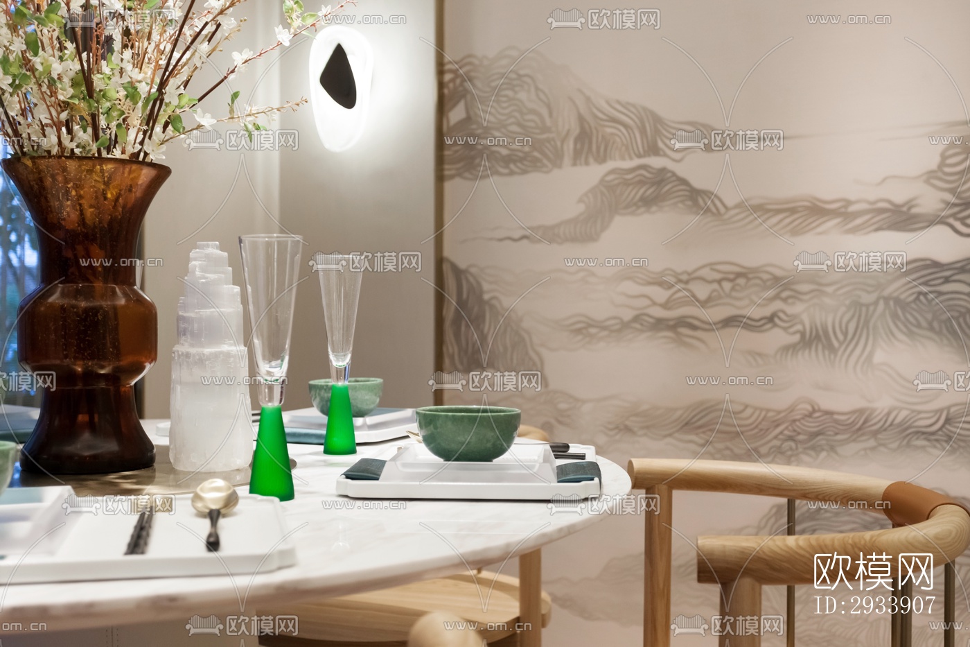 新中式别墅效果图下载（渲染图19）