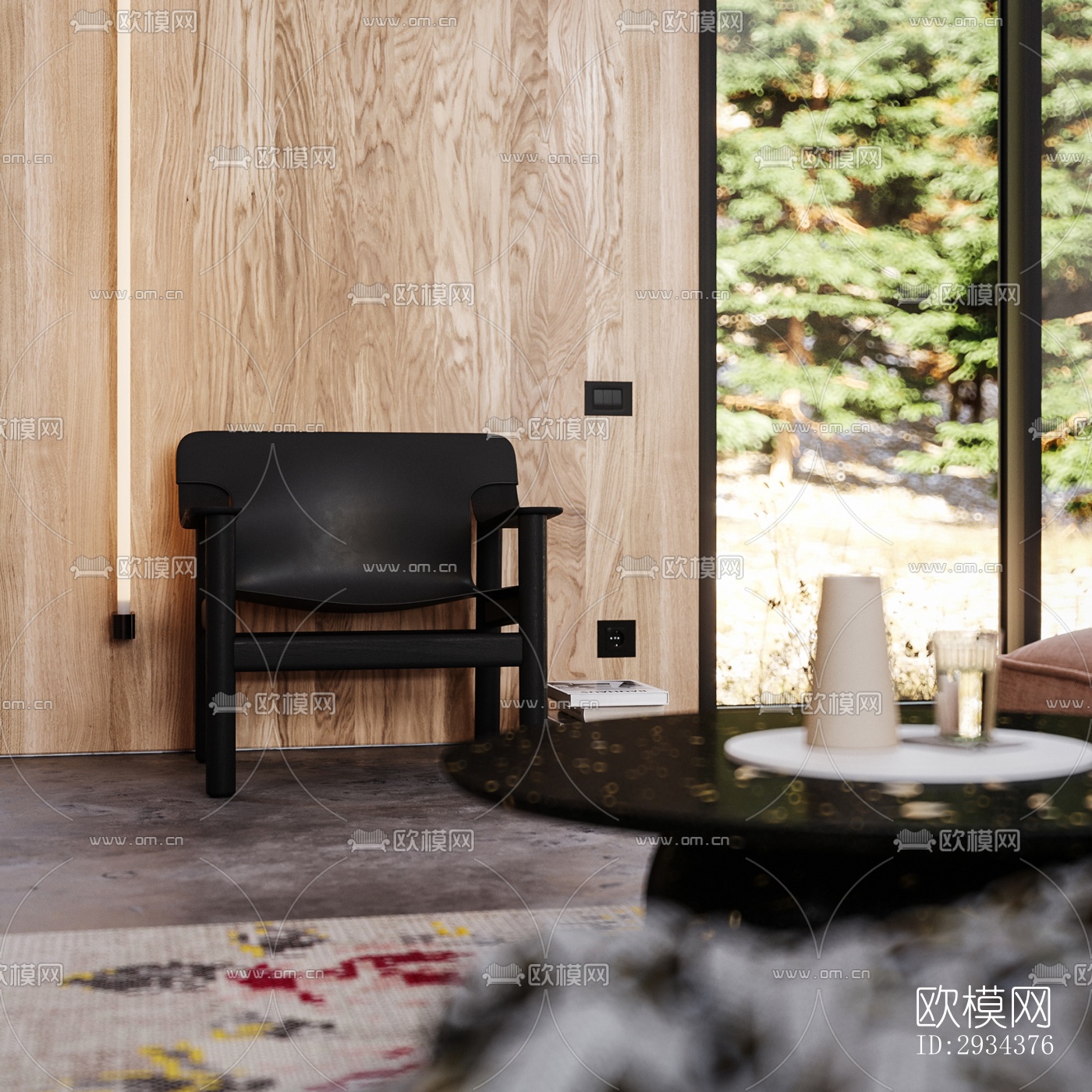 侘寂平层效果图下载（渲染图16）