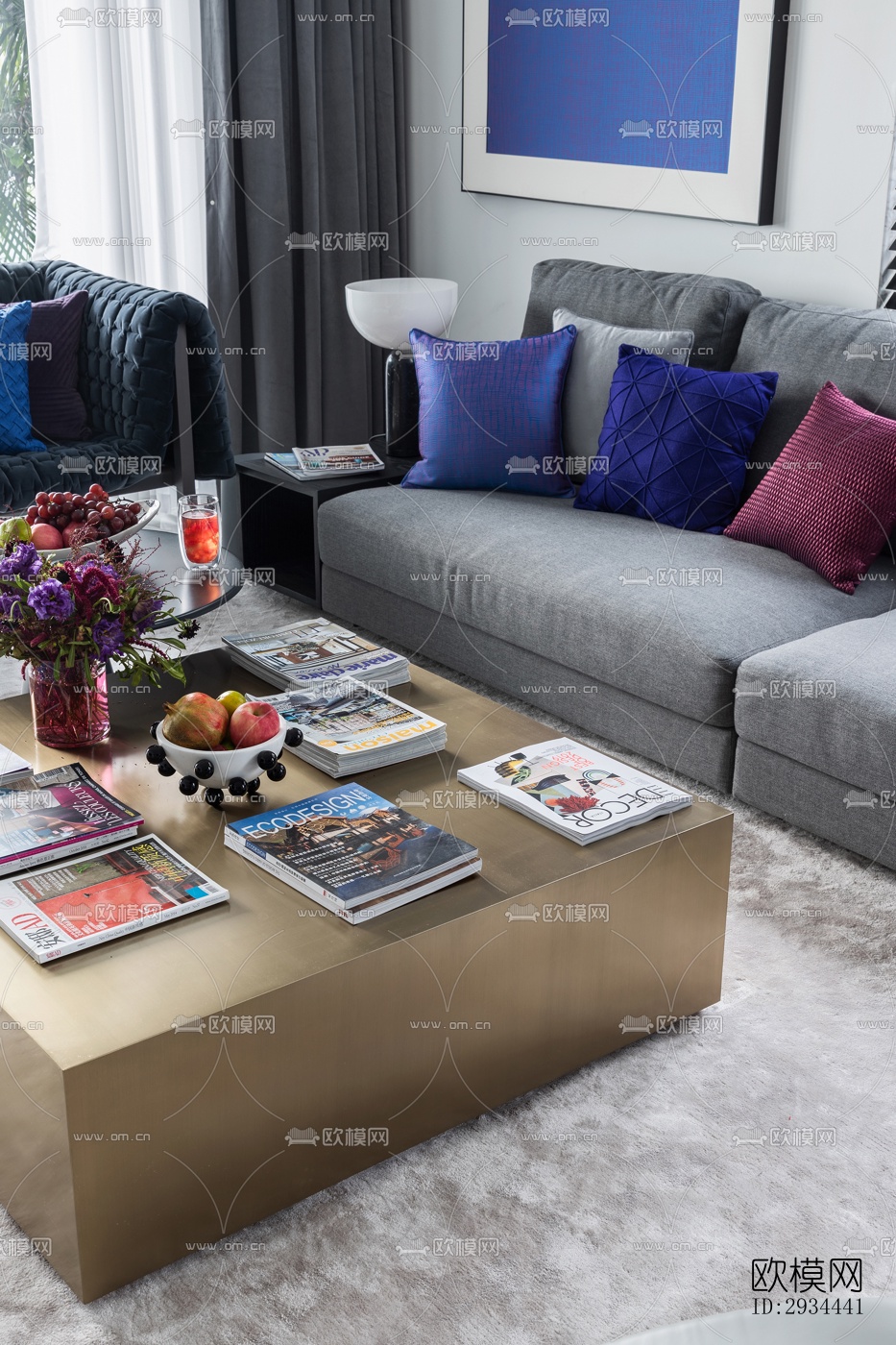 后现代平层效果图下载（渲染图5）