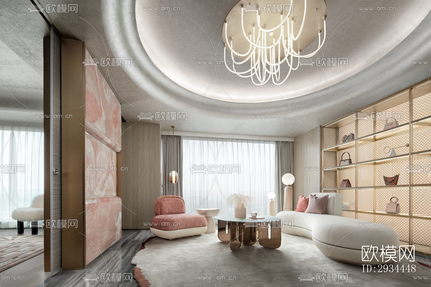 后现代平层效果图下载（渲染图10）