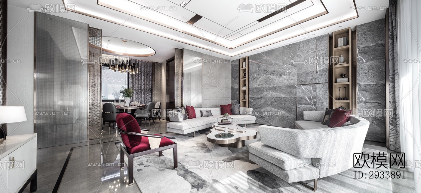 后现代别墅效果图下载（渲染图1）