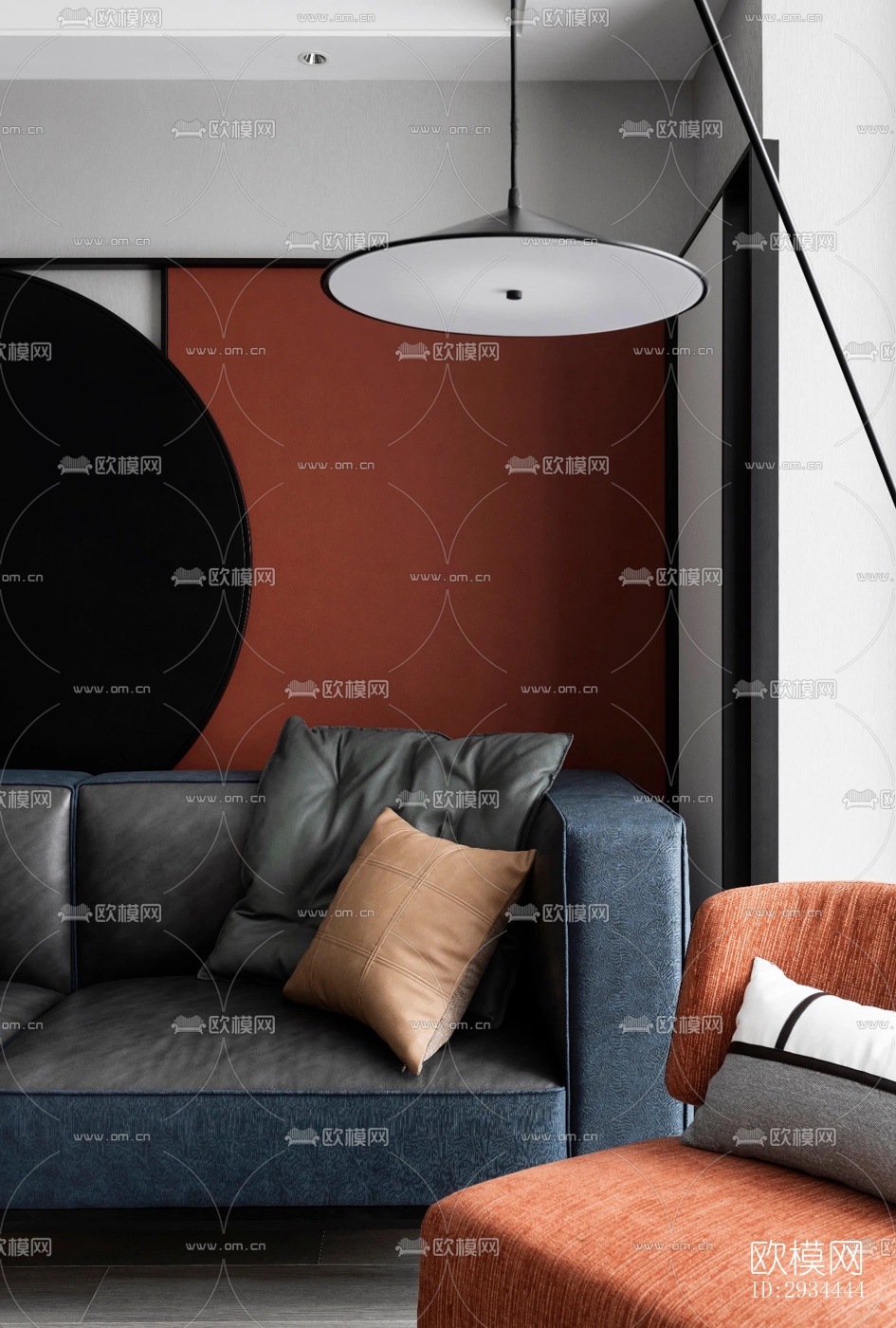 后现代平层效果图下载（渲染图12）