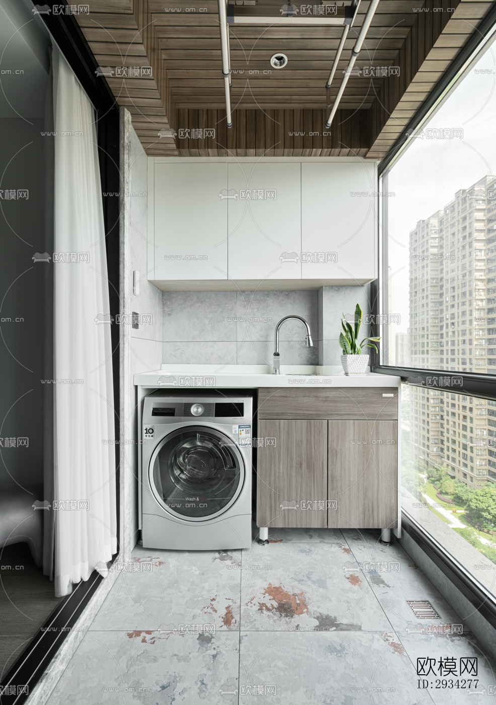 现代复式效果图下载（渲染图14）