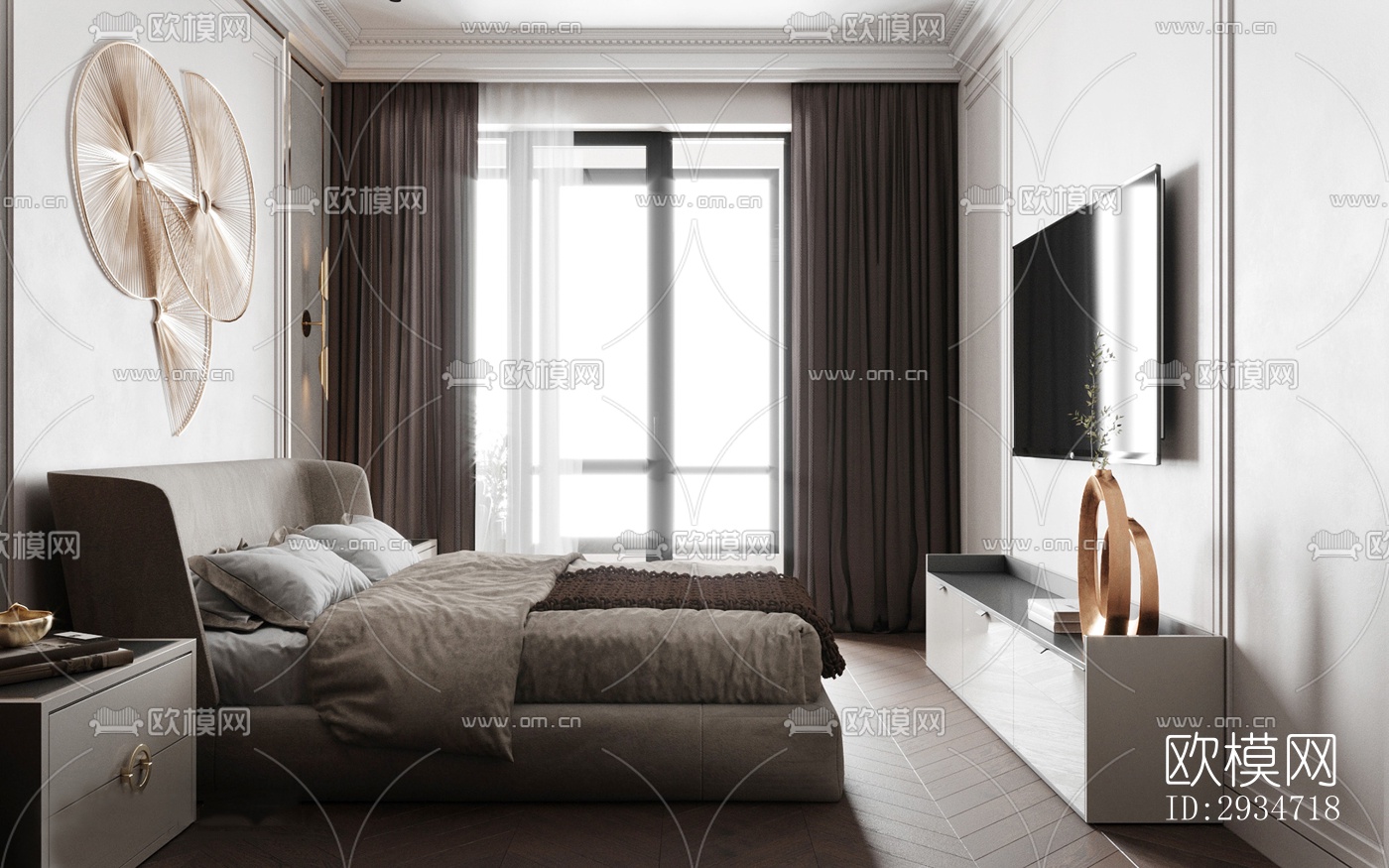 现代平层效果图下载（渲染图5）