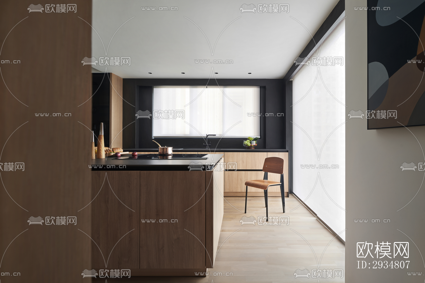 现代平层效果图下载（渲染图13）