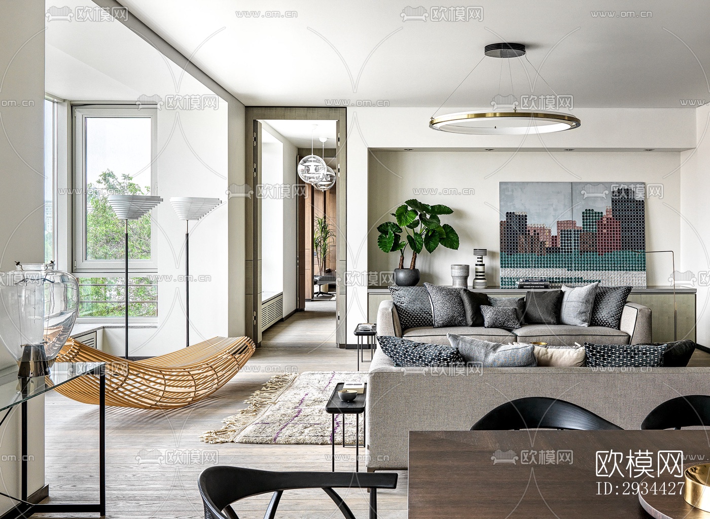 北欧平层效果图下载（渲染图16）