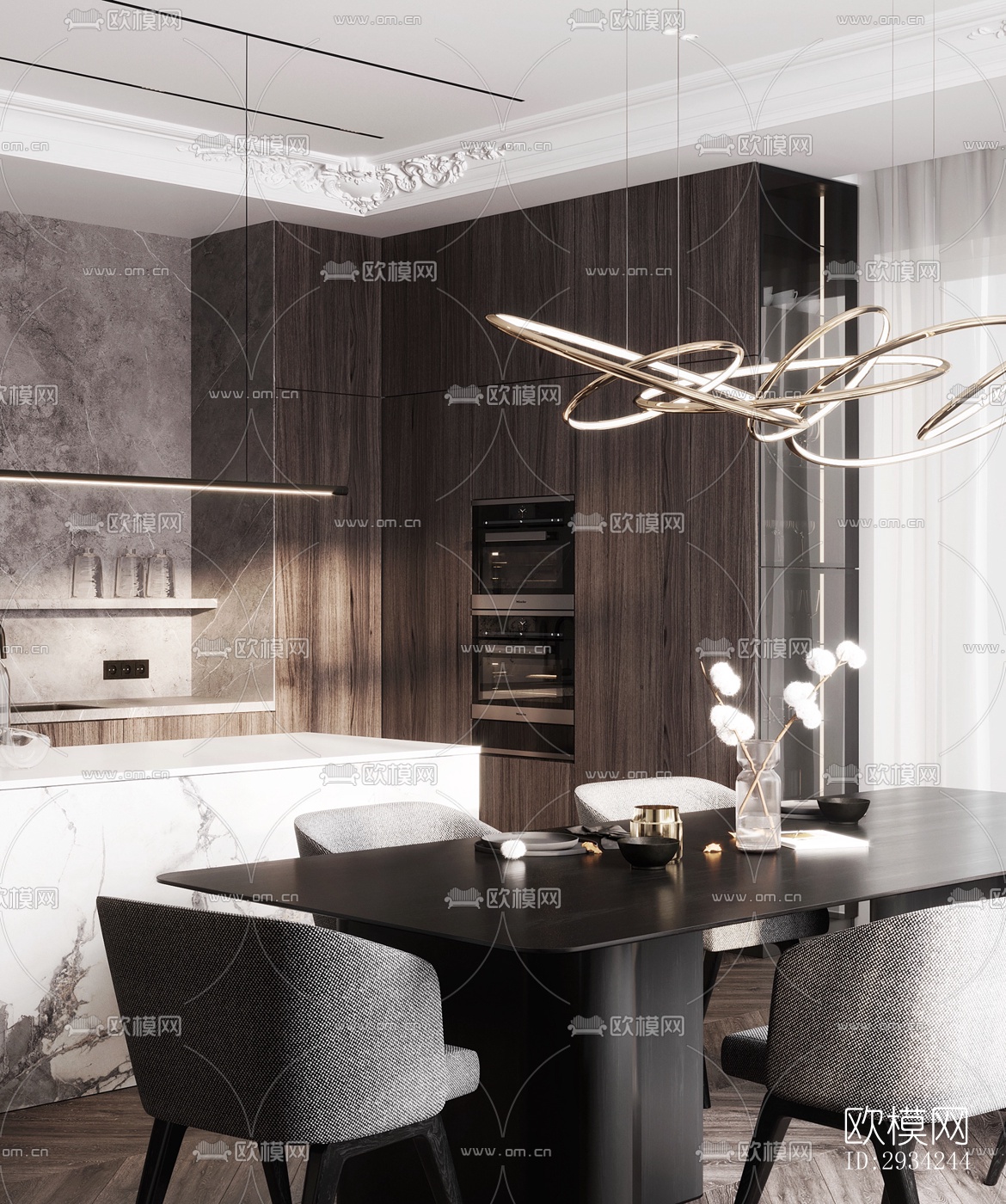 现代复式效果图下载（渲染图13）