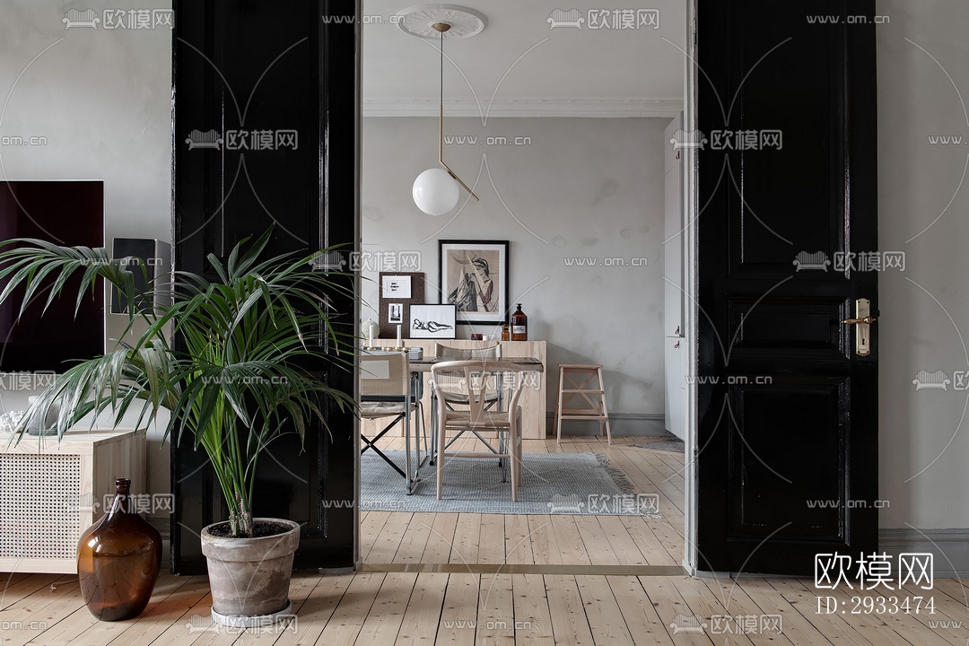 北欧公寓效果图下载（渲染图2）