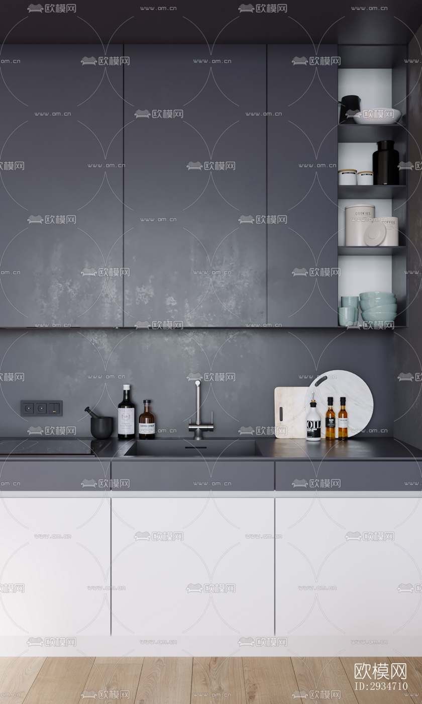 现代平层效果图下载（渲染图11）