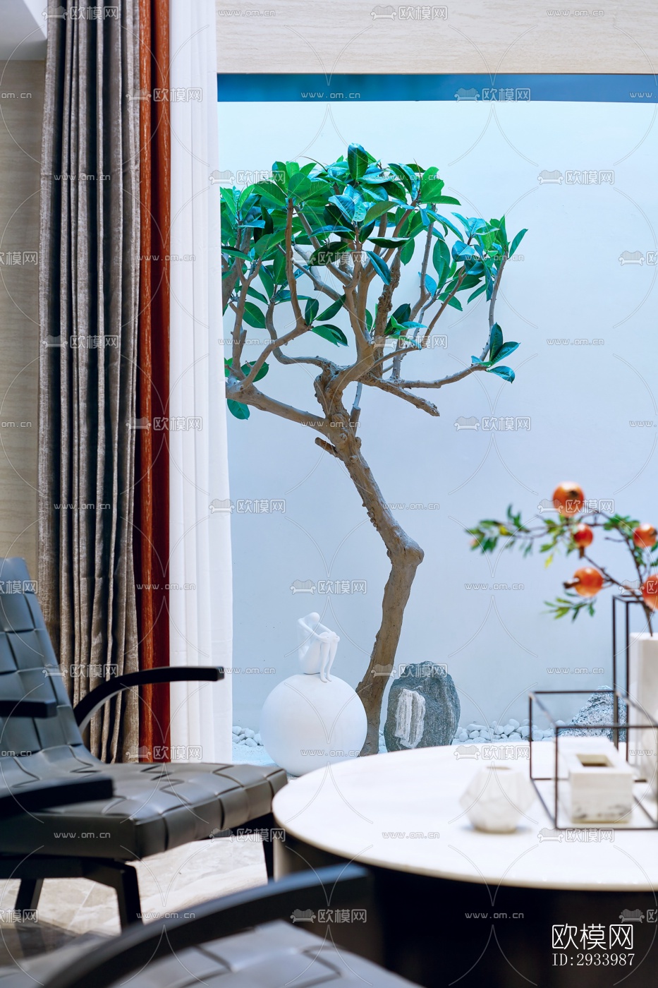 新中式别墅效果图下载（渲染图20）