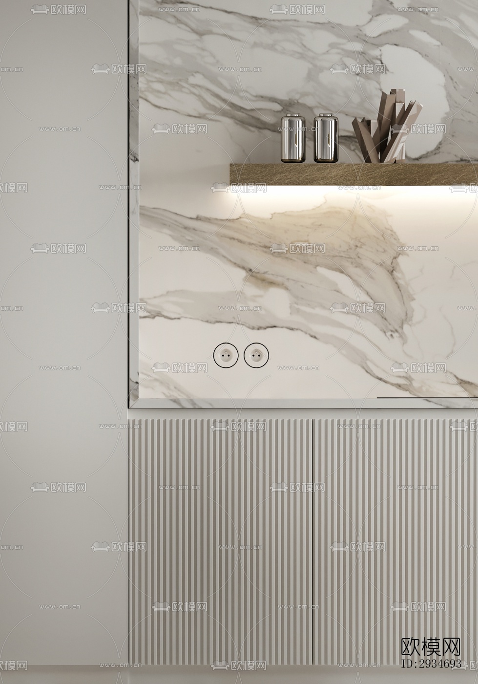 现代平层效果图下载（渲染图18）