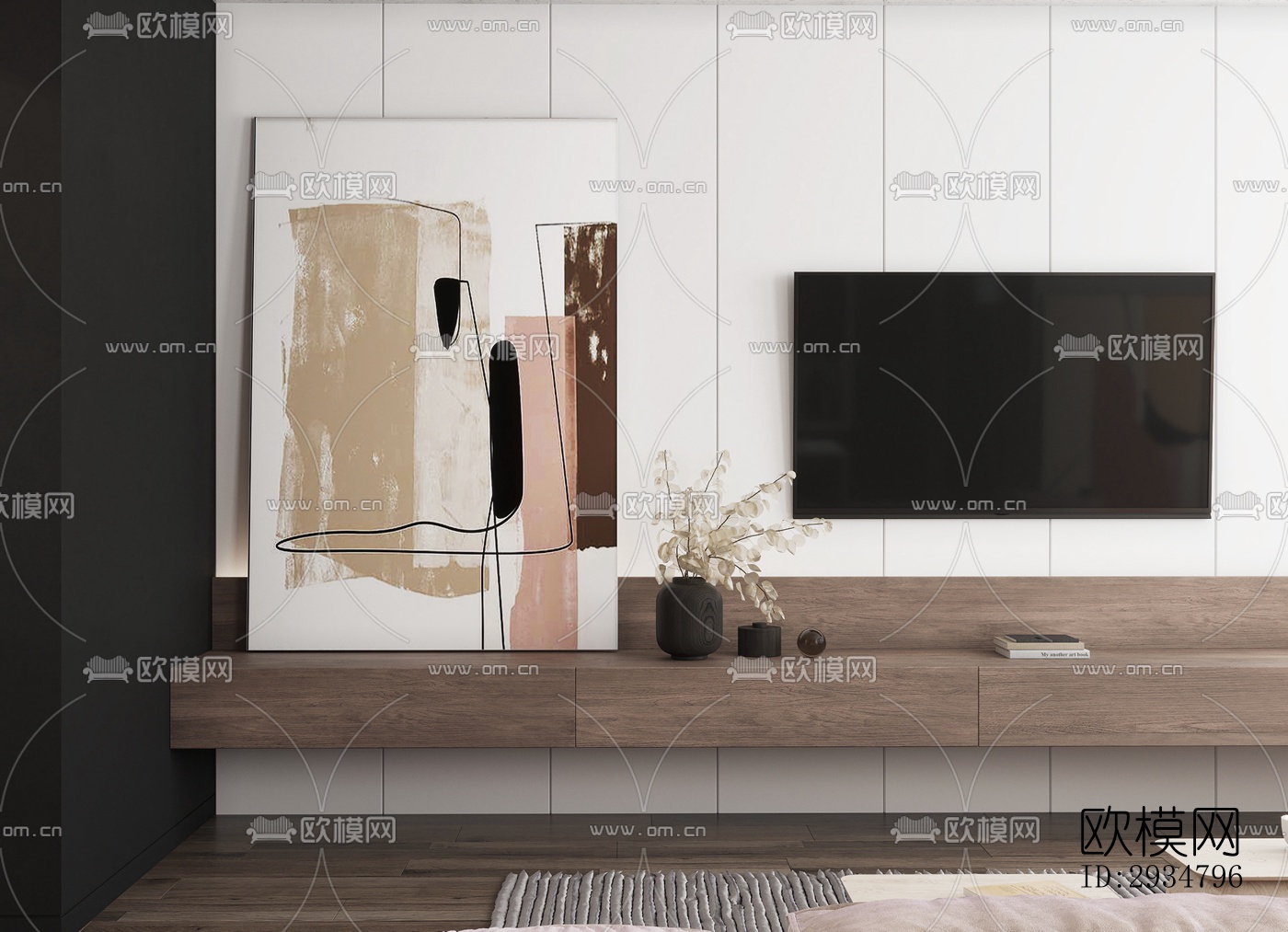 现代平层效果图下载（渲染图18）