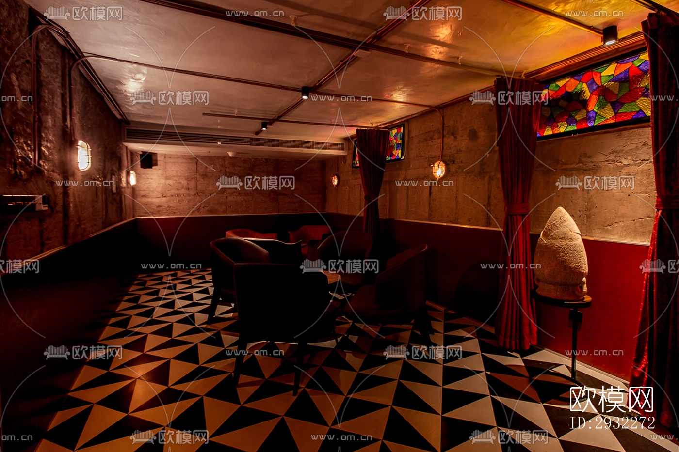 侘寂酒吧效果图下载（渲染图2）