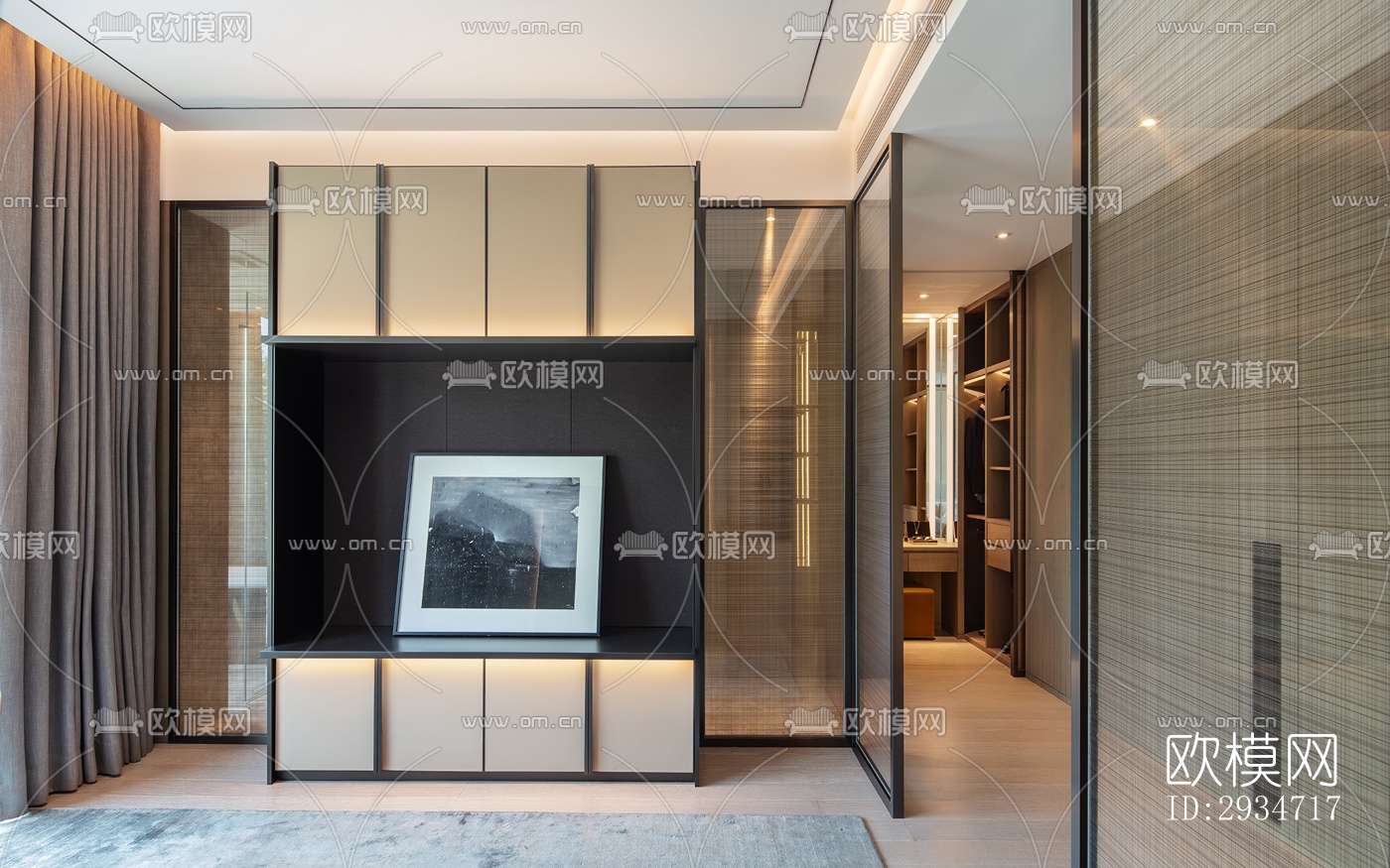 现代平层效果图下载（渲染图14）