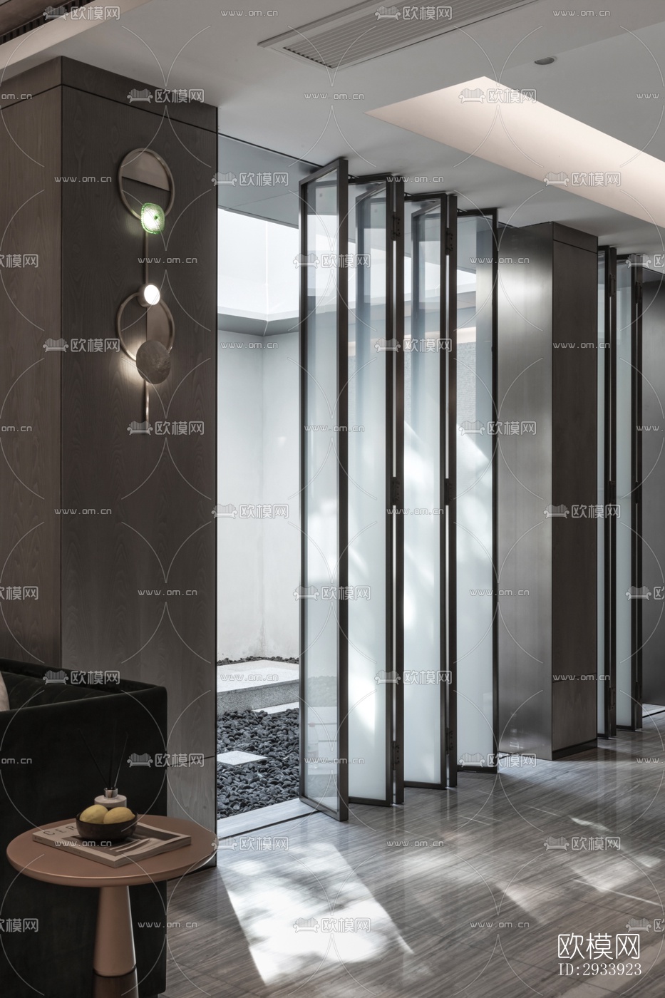 新中式别墅效果图下载（渲染图3）