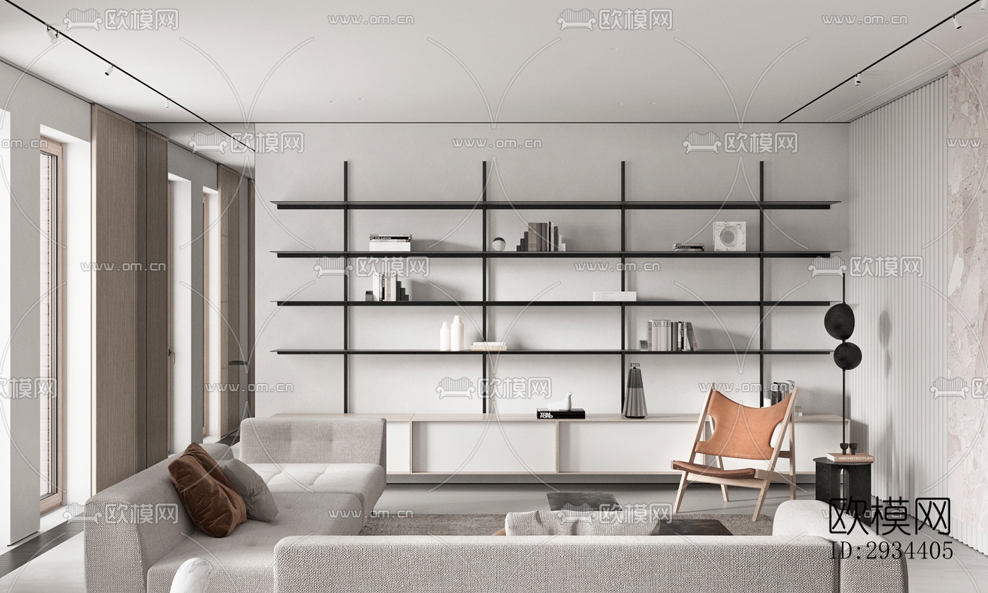 北欧平层效果图下载（渲染图1）