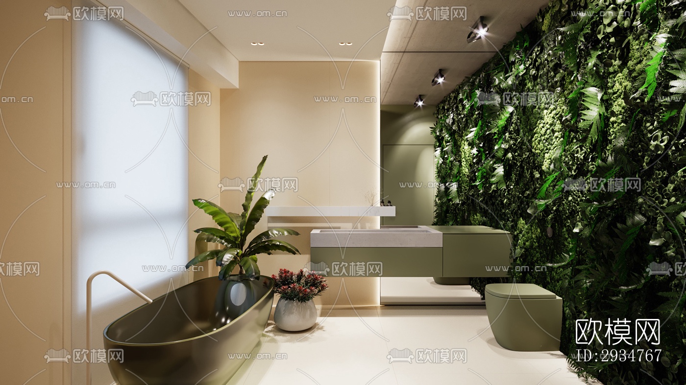 现代平层效果图下载（渲染图12）