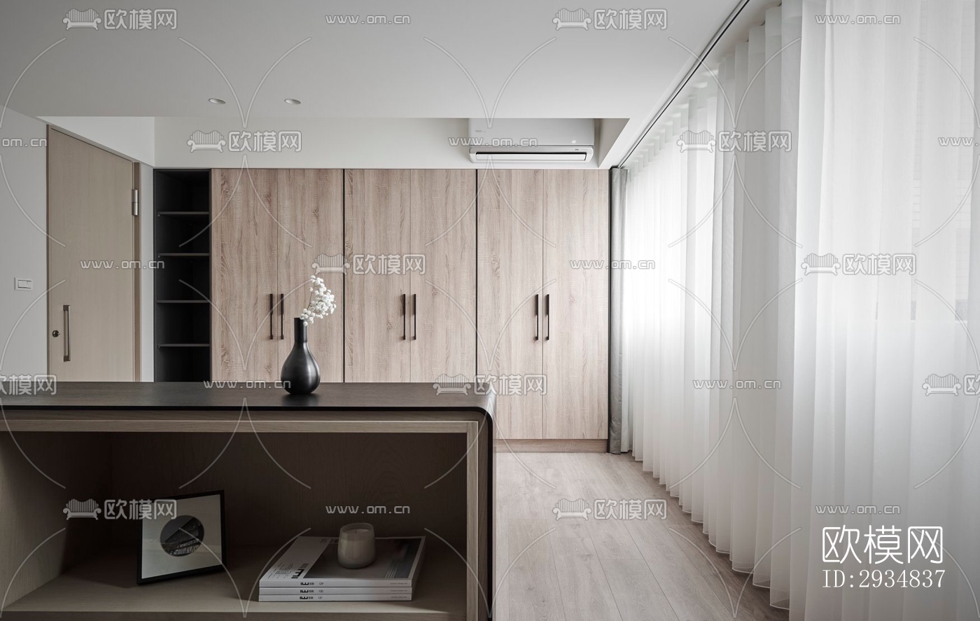 现代平层效果图下载（渲染图13）