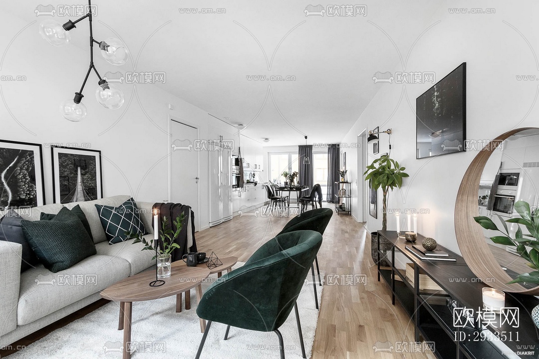 北欧公寓效果图下载（渲染图15）