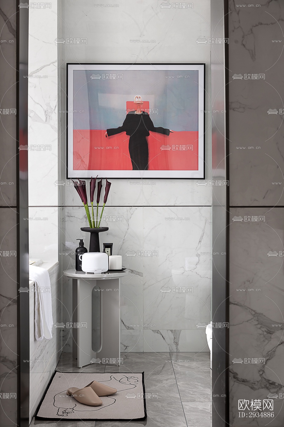 现代平层效果图下载（渲染图10）