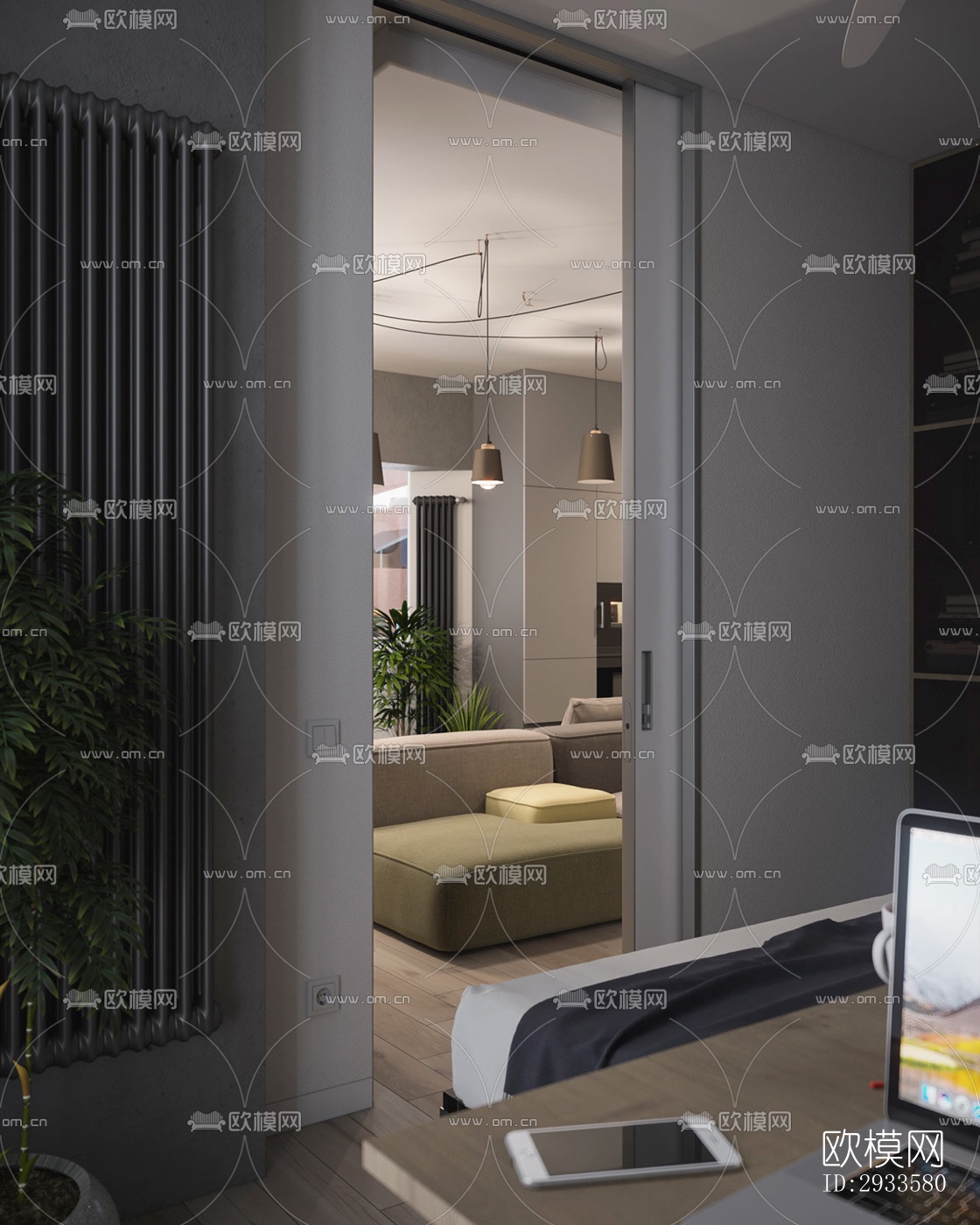 北欧公寓效果图下载（渲染图10）