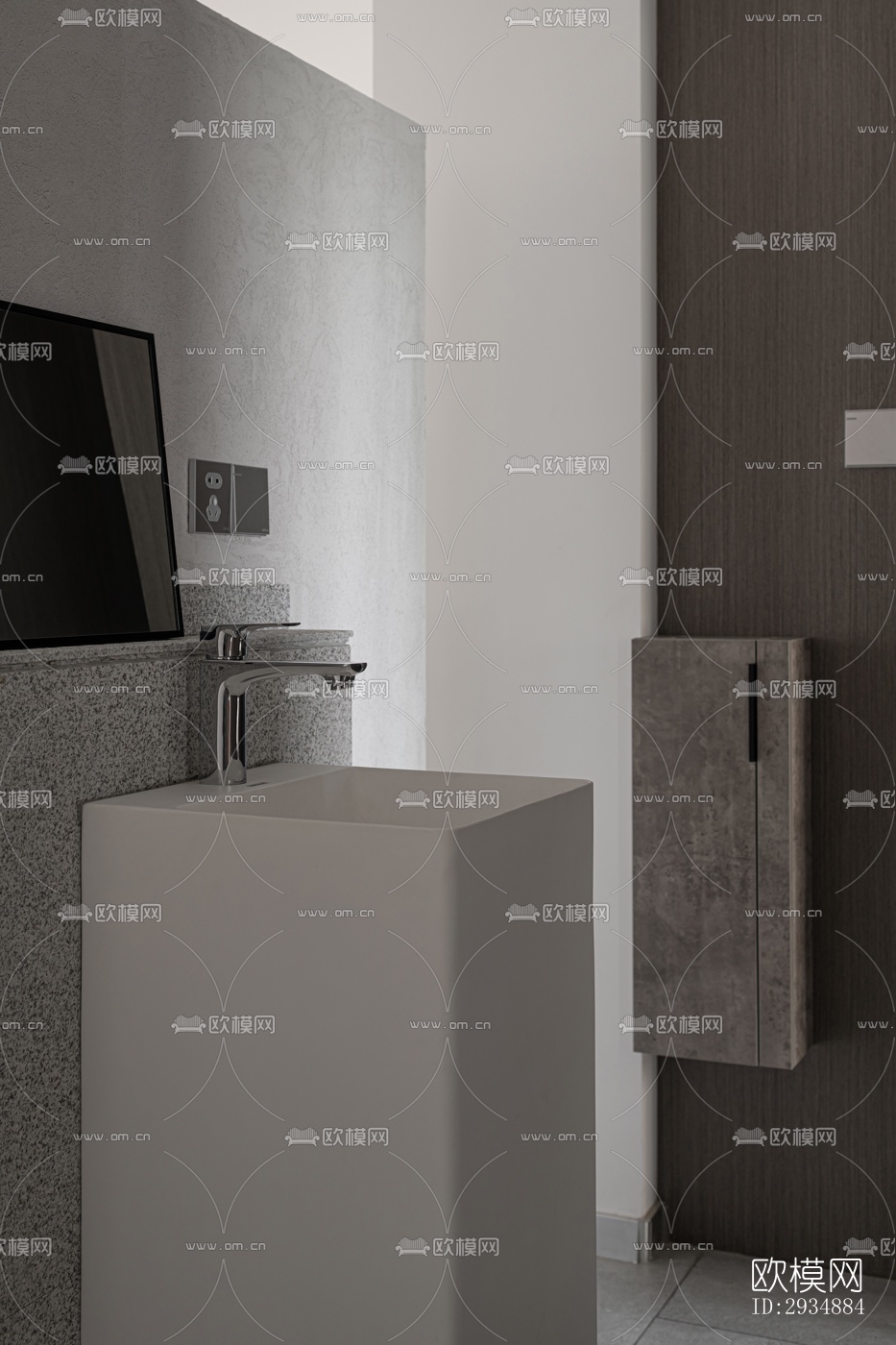 现代平层效果图下载（渲染图9）