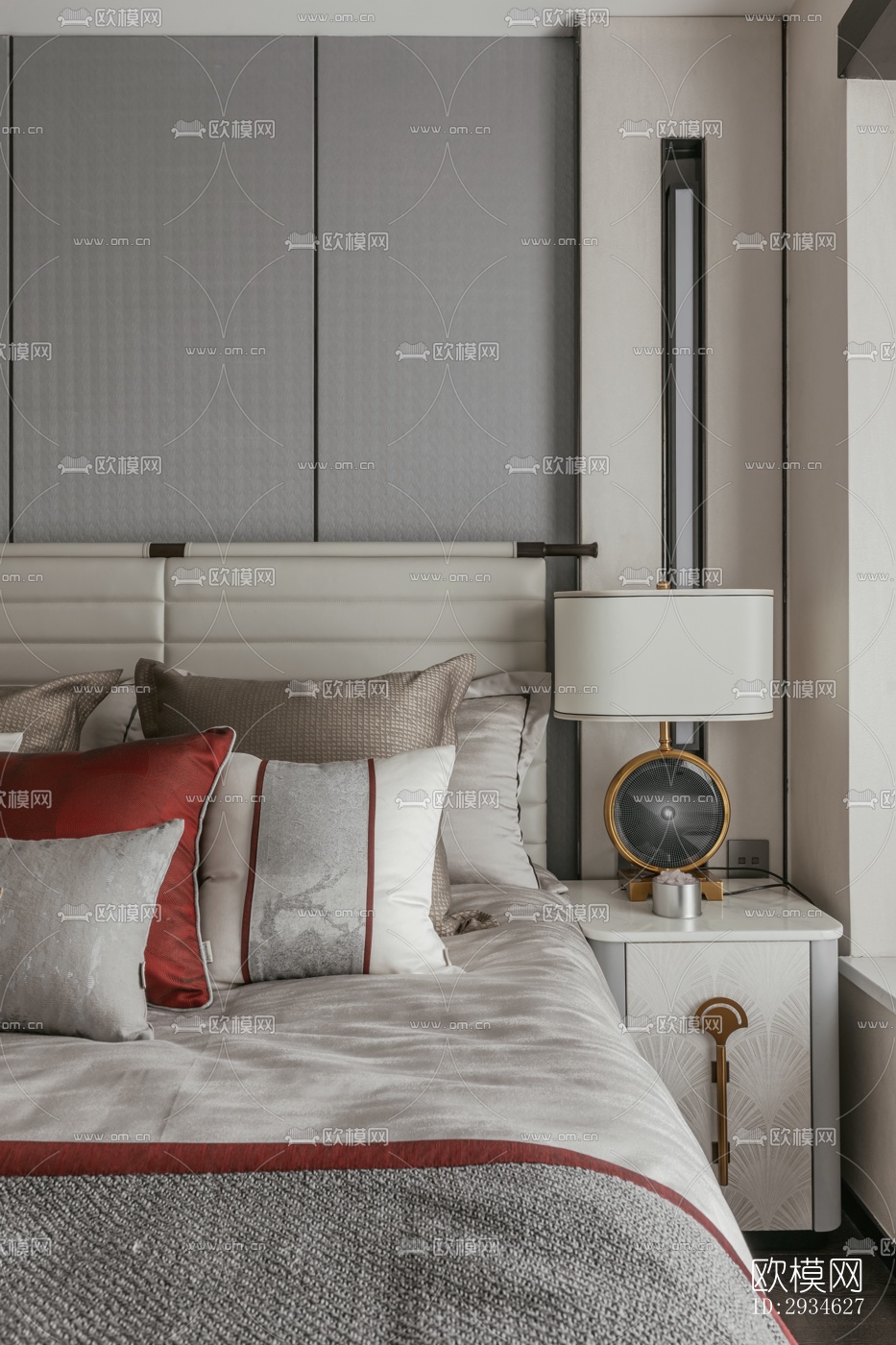 新中式平层效果图下载（渲染图11）