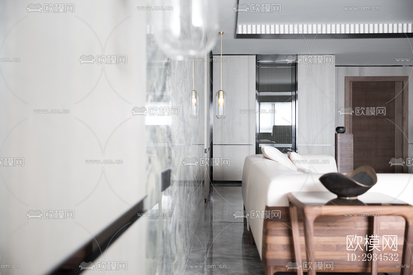 新中式平层效果图下载（渲染图6）