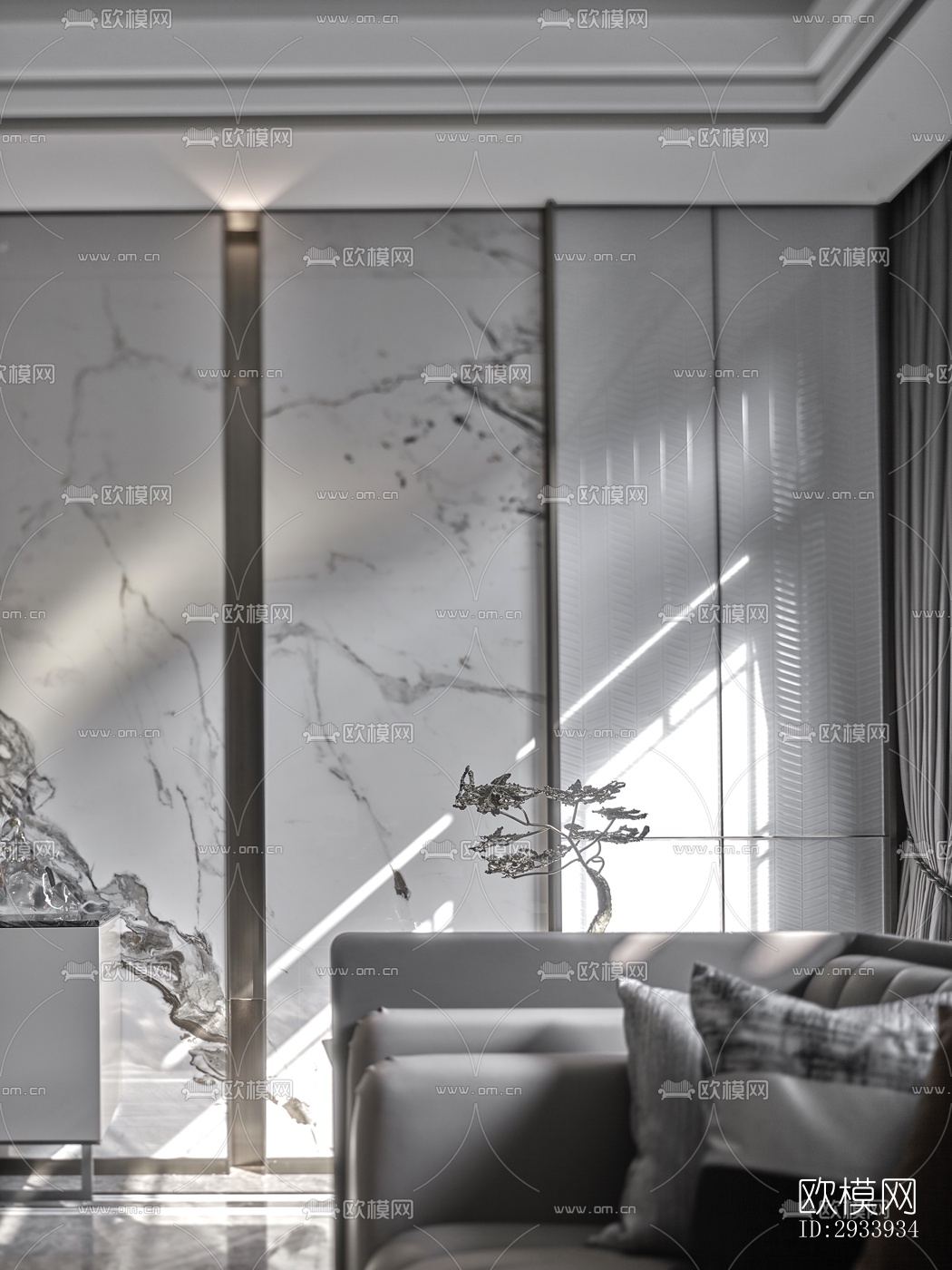 新中式别墅效果图下载（渲染图6）