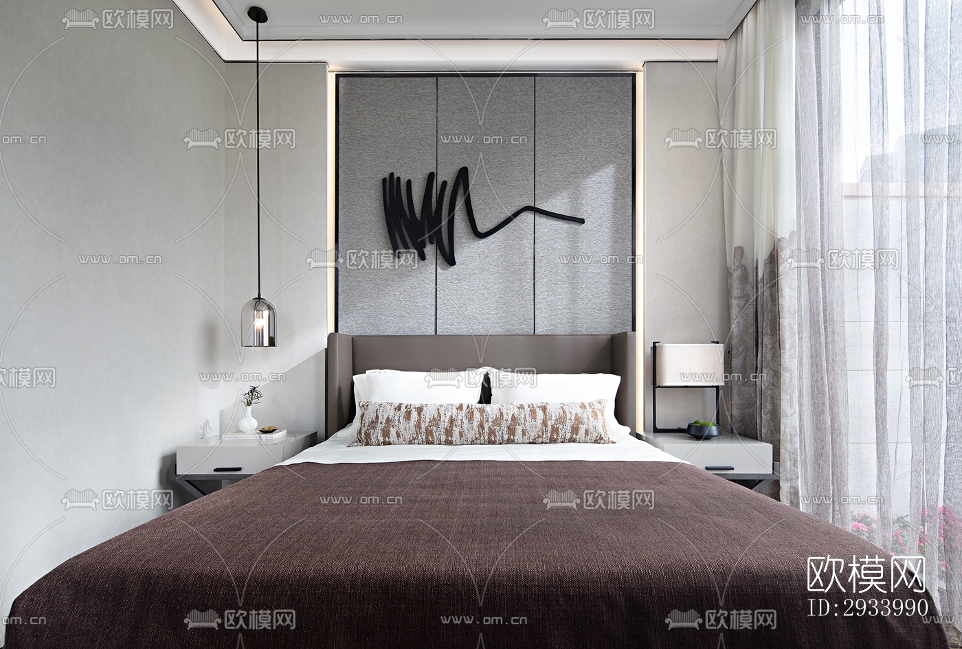 新中式别墅效果图下载（渲染图9）