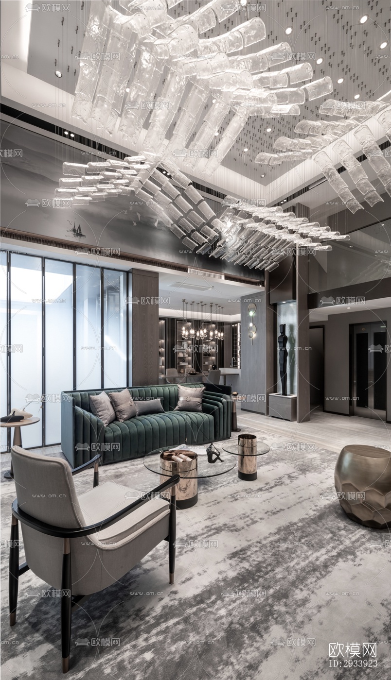 新中式别墅效果图下载（渲染图6）