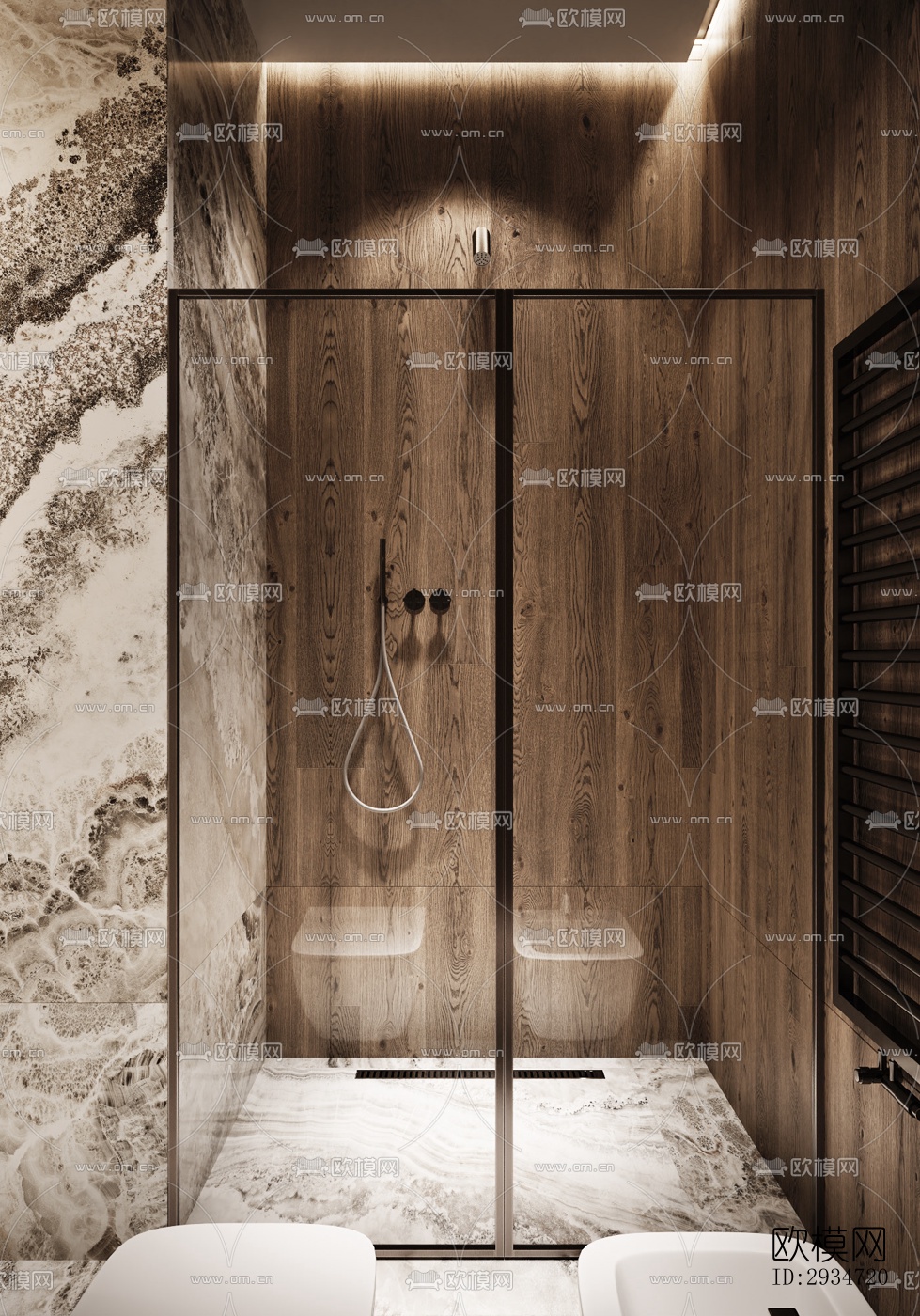 现代平层效果图下载（渲染图13）