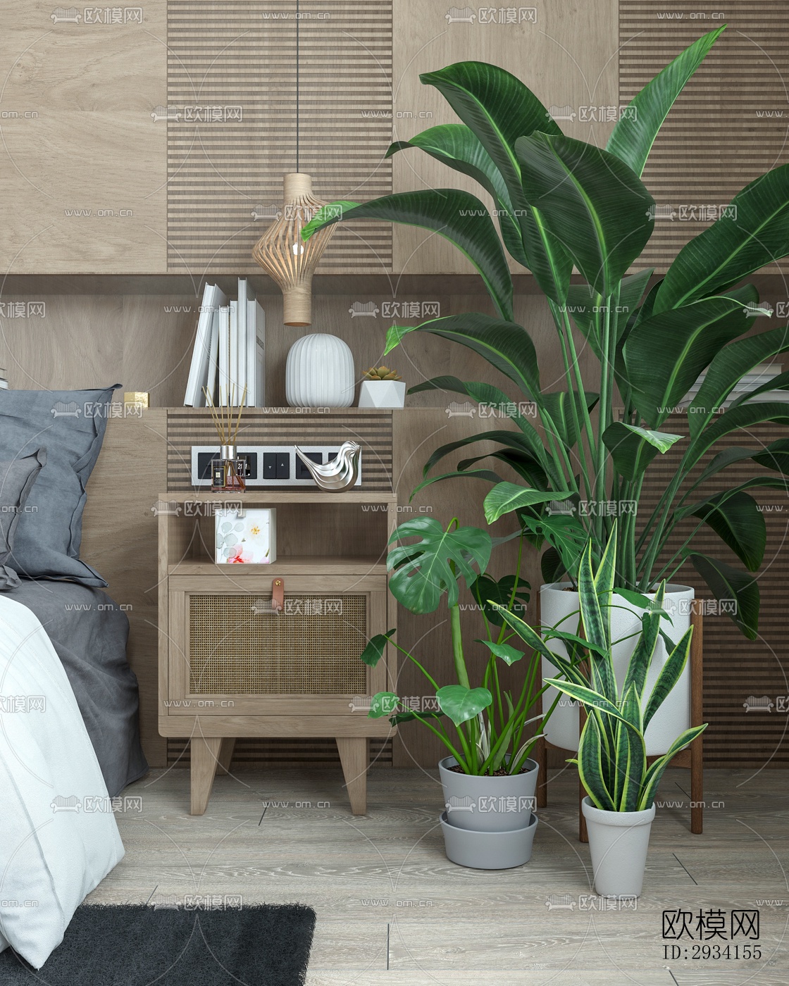 高级灰别墅效果图下载（渲染图7）