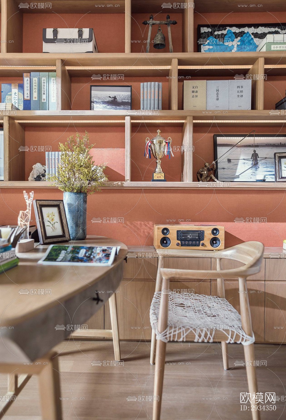 中式平层效果图下载（渲染图12）