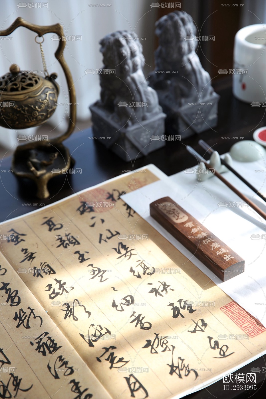 新中式别墅效果图下载（渲染图4）