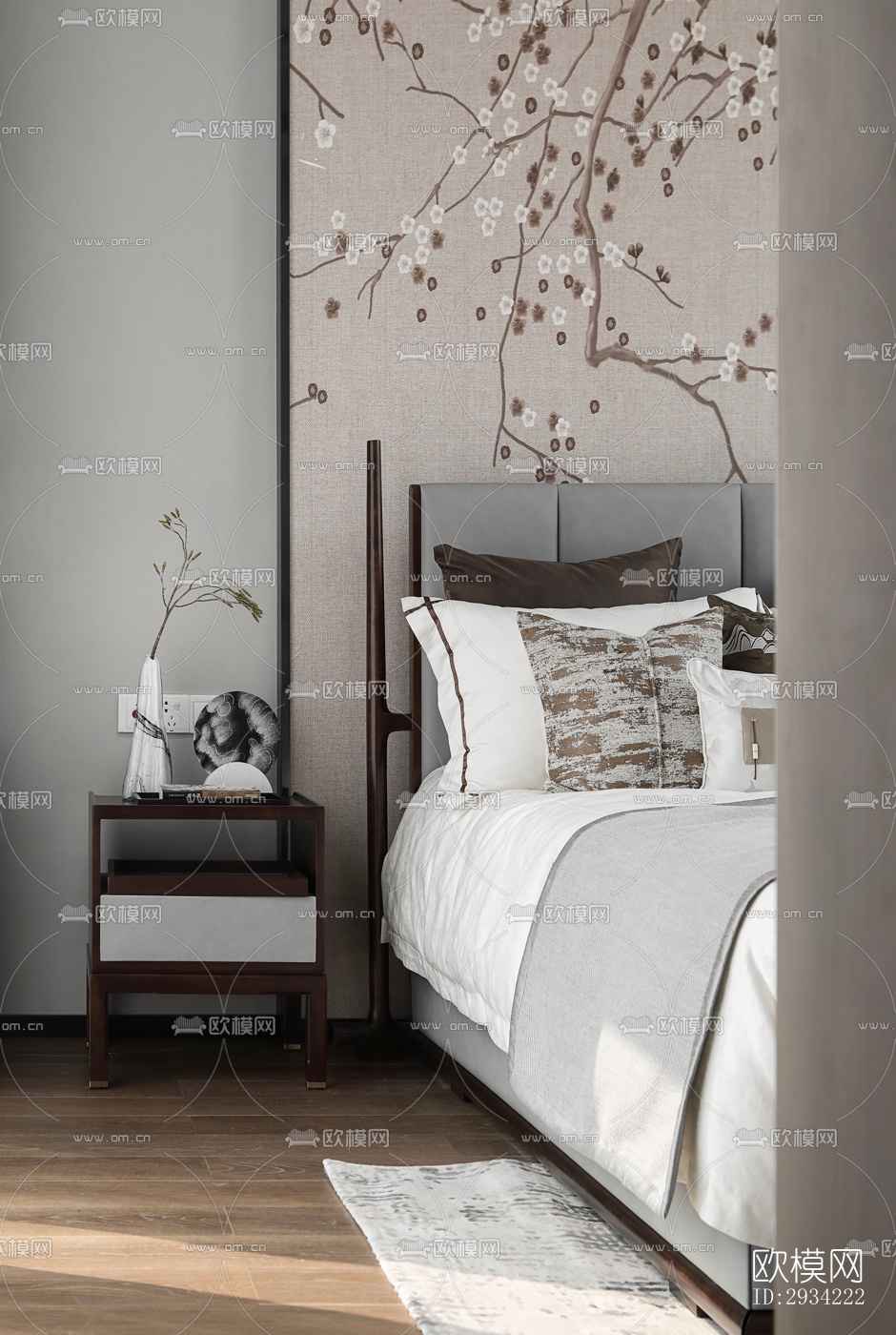 新中式复式效果图下载（渲染图10）