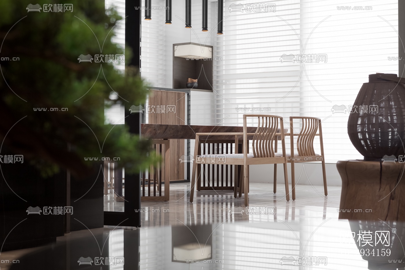 高级灰别墅效果图下载（渲染图7）