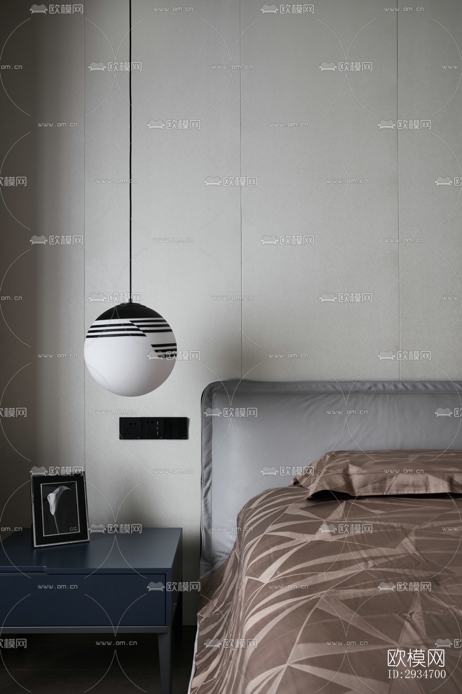 现代平层效果图下载（渲染图13）