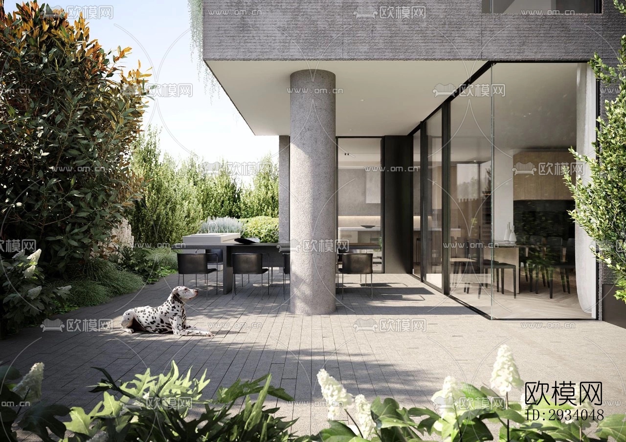 现代别墅效果图下载（渲染图8）