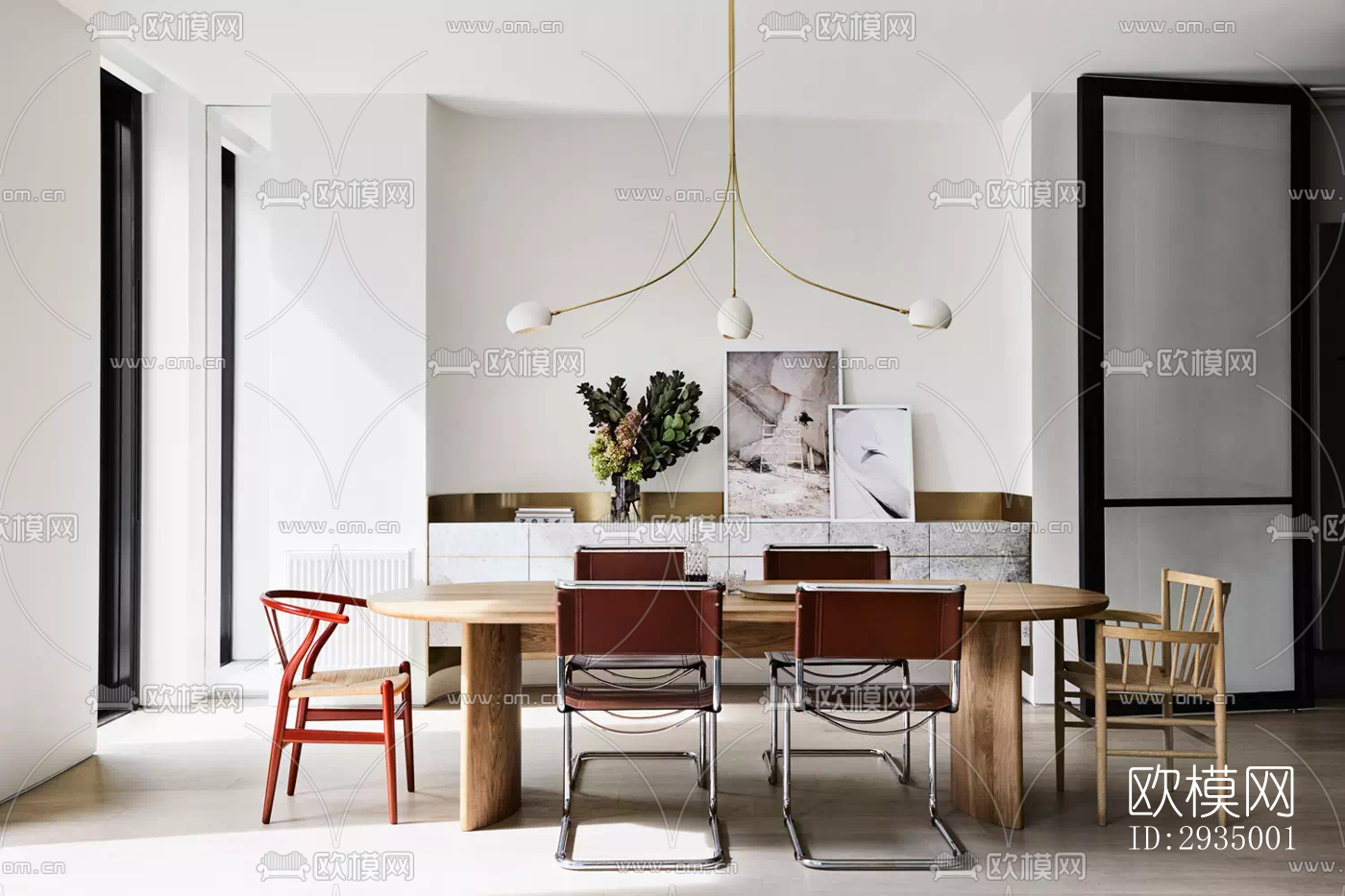 现代平层效果图下载（渲染图18）