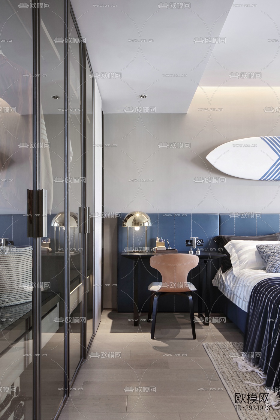 现代平层效果图下载（渲染图12）