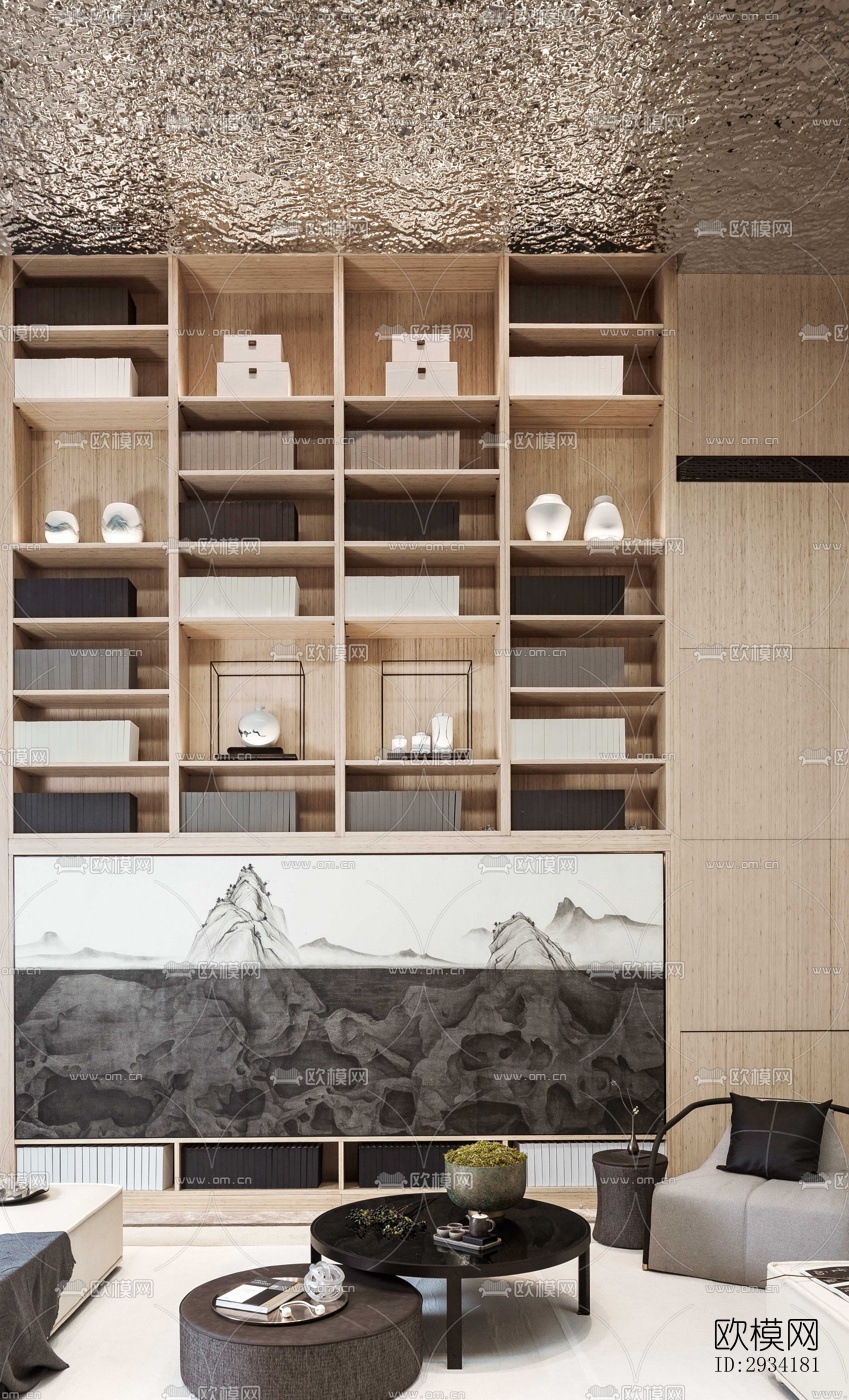 新中式复式效果图下载（渲染图2）