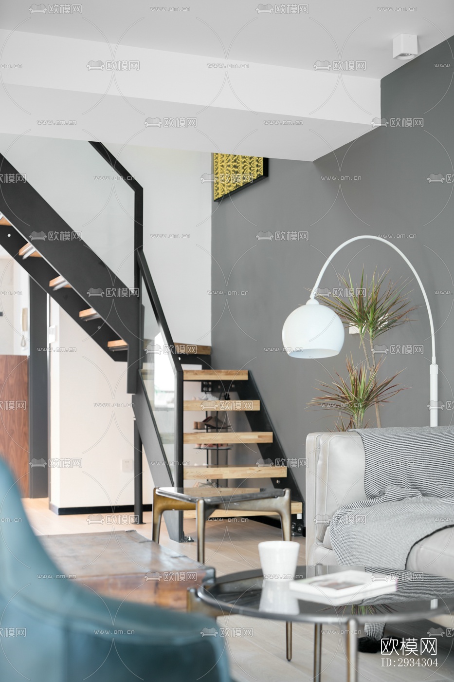 现代复式效果图下载（渲染图19）