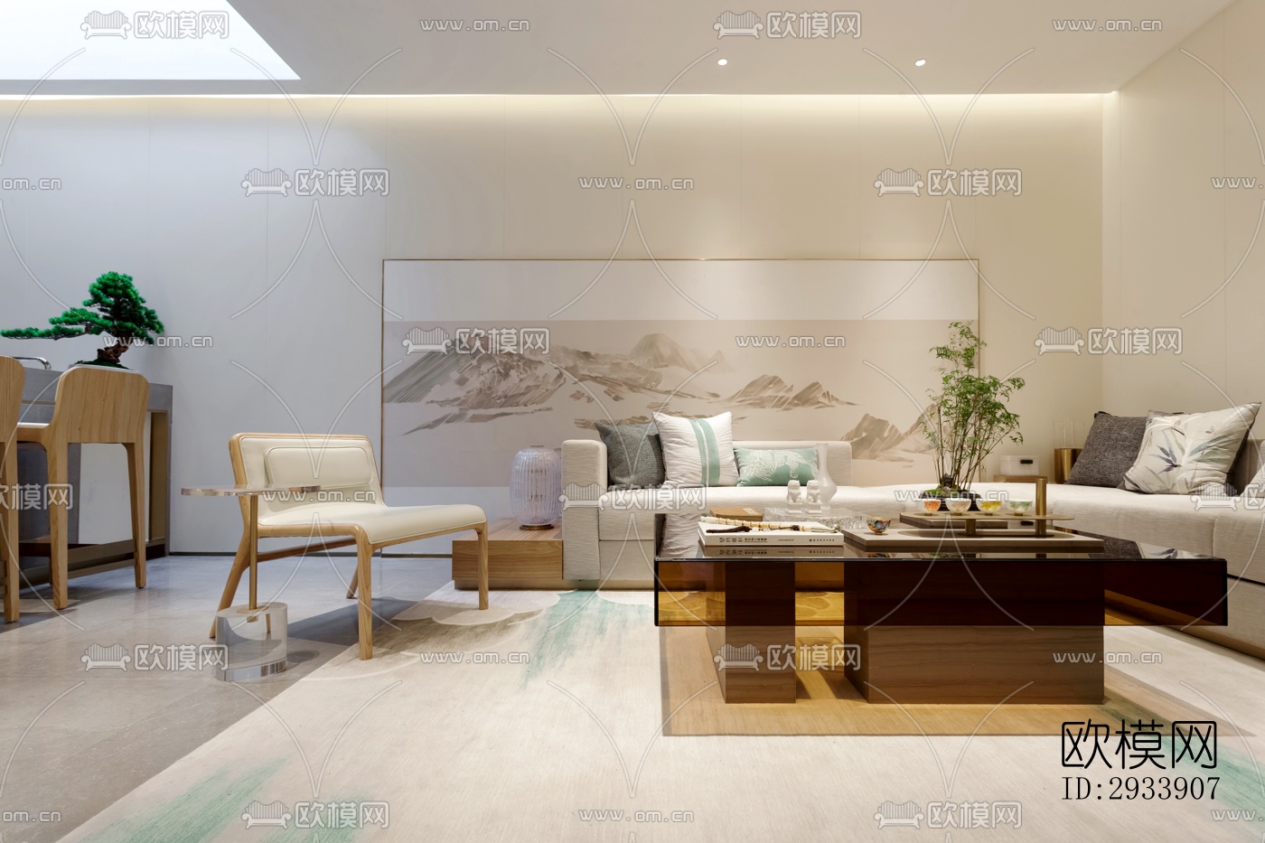 新中式别墅效果图下载（渲染图5）