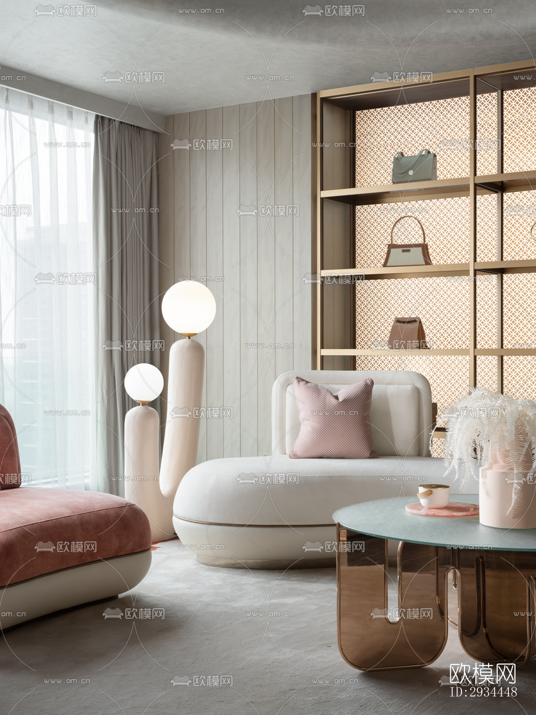 后现代平层效果图下载（渲染图12）