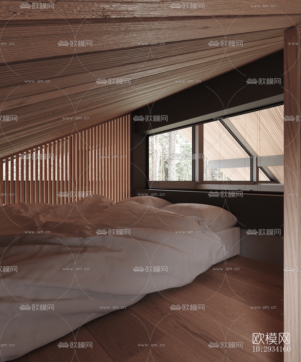 高级灰别墅效果图下载（渲染图5）